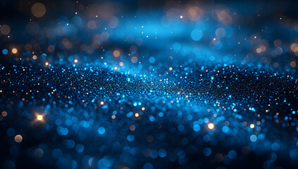 Wall Mural - a dark blue abstract background featuring a glow particle effect. the image includes abstract blue l