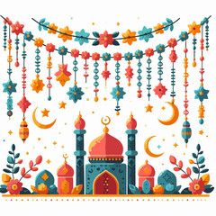 Poster - welcome ramadan vector used to Landing page templates Banners Card Invitation Social media