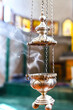 A silver censer or censer, an ecclesiastical object used in the Orthodox or Catholic liturgy. The concept of Orthodoxy.