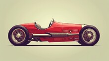 Vector Illustration Of A Vintage Sport Racing Car