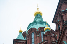 Eastern Orthodox Cathedral Church Towers And Elements