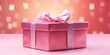 Pink handmade shiny gift box