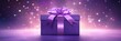 Purple handmade shiny gift box