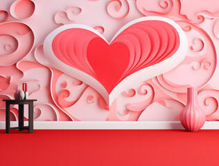 Wall Mural - valentine sale ad template