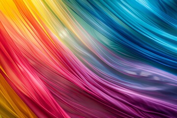 Canvas Print - Abstract design vibrant colors textures wave motion. Rainbow gradient blends, bright colorful backdrop. Lines artistry pattern illustration, blur colorful wallpaper visually blue, green background.