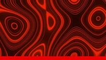 Animation Of Red Bubbles Filling Window Over Red And Black Swirl With Red Bar