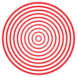 Fototapeta  - Concentric radial circles, rings design element icon