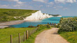A view of the White cliffs of in Dover, England.