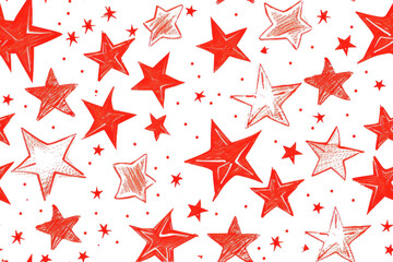 Wall Mural - Pastel Star Seamless Pattern Design