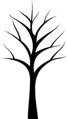 Wall Mural - silhouette tree