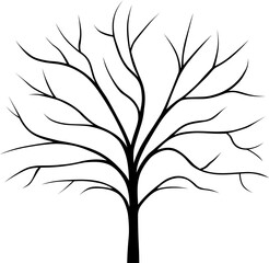 Wall Mural - silhouette tree