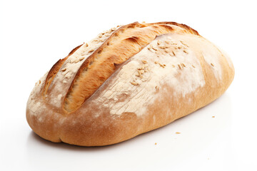 loaf of bread isolated on white background