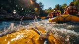 family river rafting down the colorado river, 