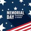 Colored memorial day template card Vector