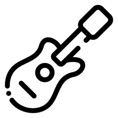 Canvas Print - acoustic guitar icon