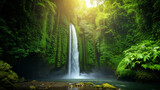 Fototapeta Dmuchawce - waterfall in the forest
