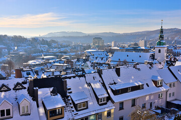 Canvas Print - siegen germany in the winter sun