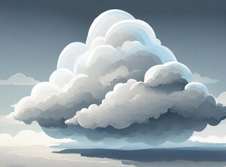 White cloud illustration design