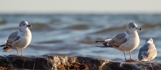 Canvas Print - Gull species (Chroicocephalus ridibundus) found on Fehmarn island