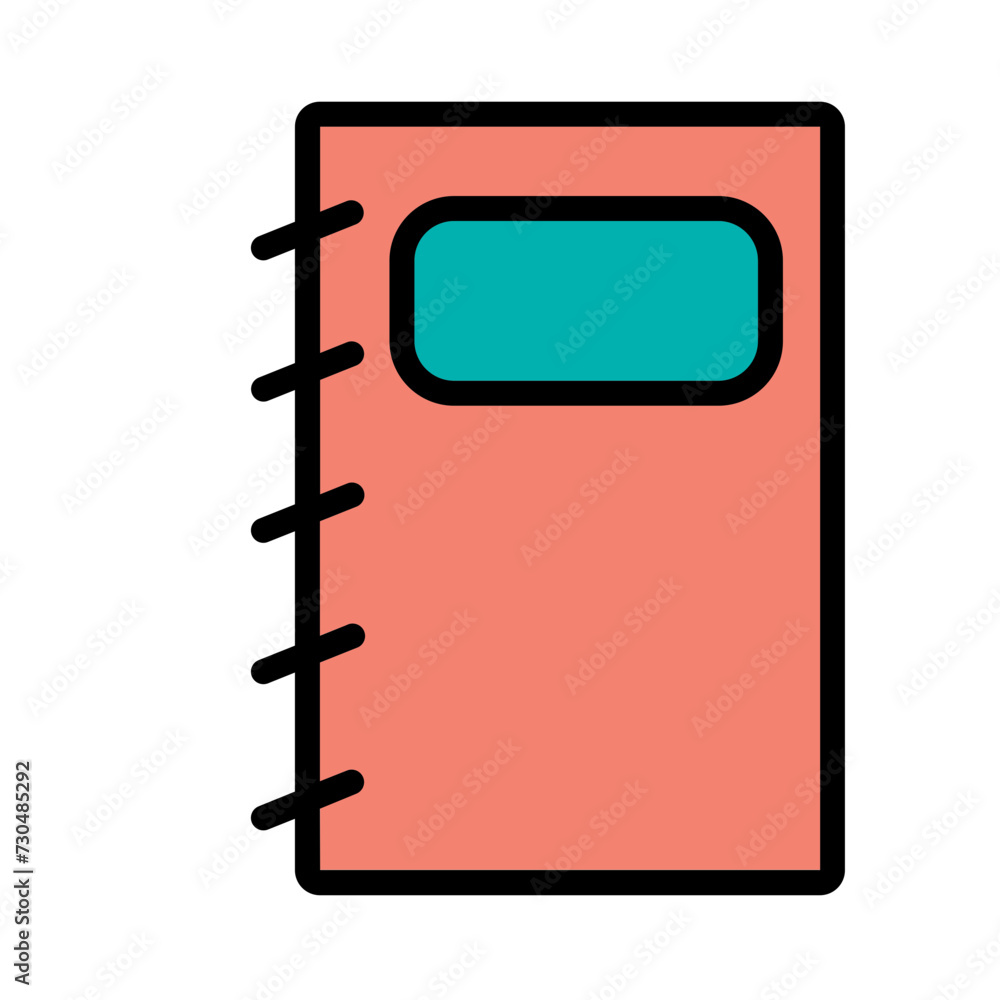 Book Notebook Notepad Filled Outline Icon
