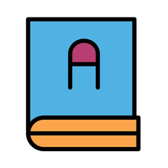 Poster - Alphabet Book Education Filled Outline Icon