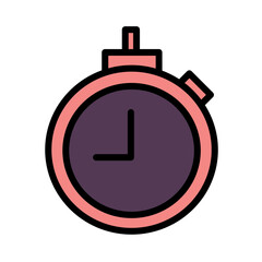 Poster - Clock Pocket Watch Filled Outline Icon