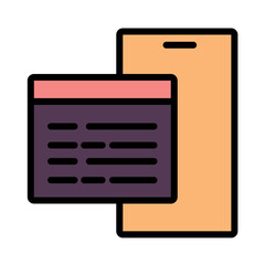 Adaptive Coding Code Filled Outline Icon