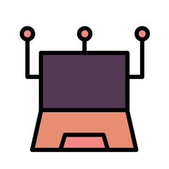 Web Code Program Filled Outline Icon
