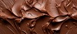 Close up cream chocolate spread surface texture background. AI generated image
