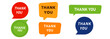 © bakhtiarzein - thank you speech bubble circle and square shape message gratitude expression