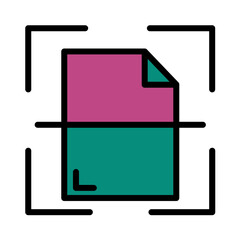 Poster - Abstract Businesscomputer Filled Outline Icon