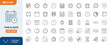 © Cetacons - Time and Date icon set. Outline Icon Collection. Editable stroke. Vector illustration