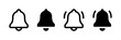 Notification bell icon set