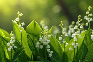 Wall Mural - Lily of the valley is a perennial plant also known as May bells and Mary s tears