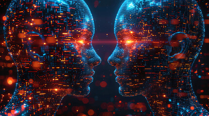 Conversation with artificial intelligence or chat b