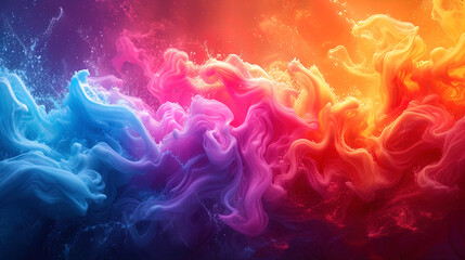 Wall Mural - The intriguing chaos of colors, forming a complex and bright backgroun