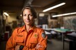 © aicandy - A Glimpse into the World of a Female Emergency Evacuation Coordinator, Surrounded by Her Tools of Trade