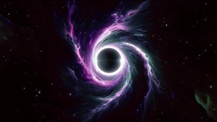 Wall Mural - spiral galaxy and blackhole in deep space