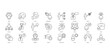 expert icons set. Set of editable stroke icons.Vector set of expert