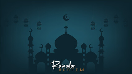 Wall Mural - minimalist premium elegant vector Ramadan wallpaper design for Islamic celebrations