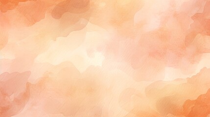 Wall Mural - Abstract watercolor background in warm peach and orange tones.