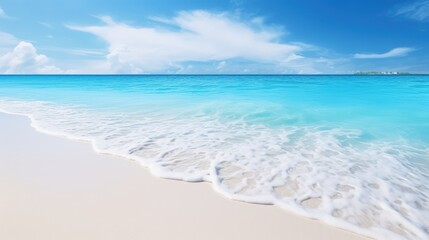 Wall Mural - Beautiful white sand beach and turquoise water