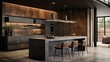 Dramatic Luxe Industrial Kitchen: Bold Features and Luxurious Twist