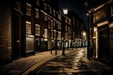 Fototapeta Uliczki - no people on the street at night in London