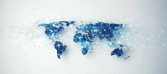 world map global network. technology wireless internet connection concept. generative ai technology.