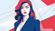 © J.V.G. Ransika - Businesswomen-themed vector art with a professional touch  featuring confident illustrations  muted yet impactful color tones  and symbols of corporate success for a visually engaging and