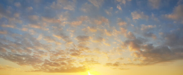 Wall Mural - sunset sky with cloud. flight, fly and aircraft concept. atmosphere weather background