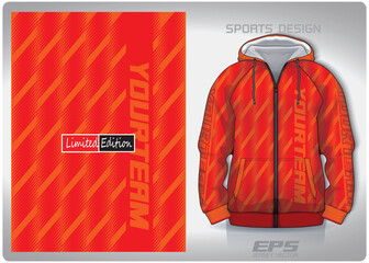 Vector sports hoodie background image.Orange zigzag diagonal stripes pattern design, illustration, textile background for sports long sleeve hoodie,jersey hoodie.eps