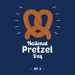 National Pretzel Day Vector Illustration. Suitable for Greeting Card, Poster and Banner. From soft pretzels to hard pretzels, explore the variety of styles and flavors available.