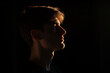 © Alina Zavhorodnii - Light silhouette male silhouette guys on dark background